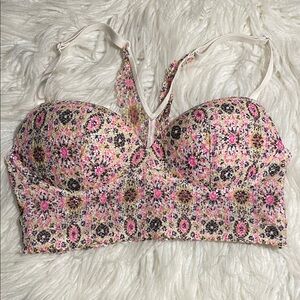 Victoria's Secret Pink and Cream Floral Bra